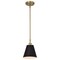 Nuvo Dover 1-Light Small Pendant Black with Vintage Brass 60/7408 - alternate 4